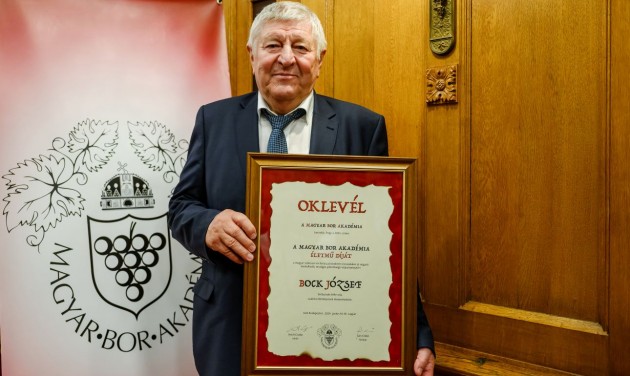 Bock József kapta a Magyar Bor Akadémia életműdíját 
