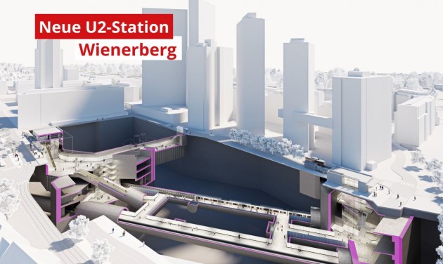Újabb szakaszába lépett a bécsi U2-es metró építése