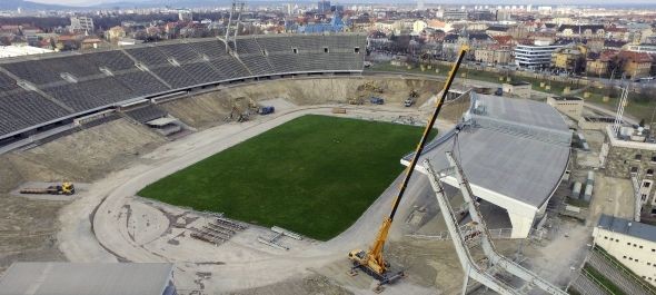 Elkezdődött a Puskás Ferenc Stadion vasbetonszerkezeteinek bontása