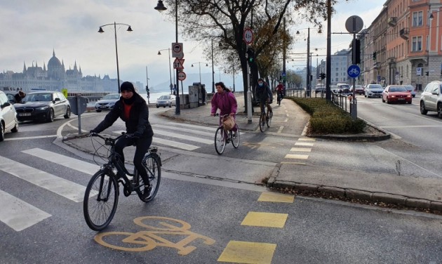Jelentős emelkedést regisztrálnak a budapesti kerékpárszámlálók