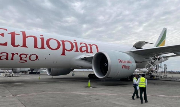 Orvosi felszereléseket hoz az Ethiopian Airlines gépe 