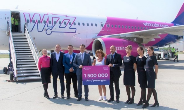 Wizz Air celebrates 1.5 millionth passenger at Debrecen airport