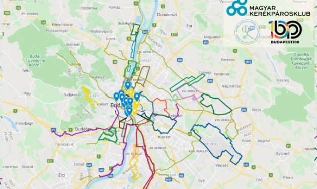 Városi bringaútvonalak térképen