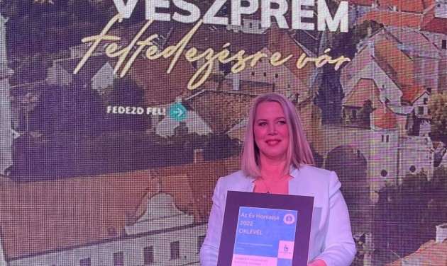 Országos díjat nyert Veszprém turisztikai honlapja