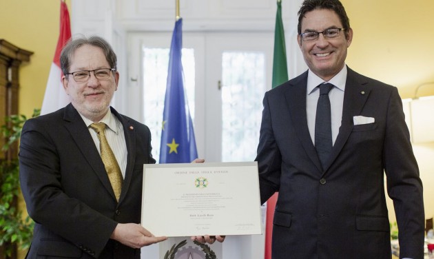 Magas olasz állami kitüntetést kapott Baán László